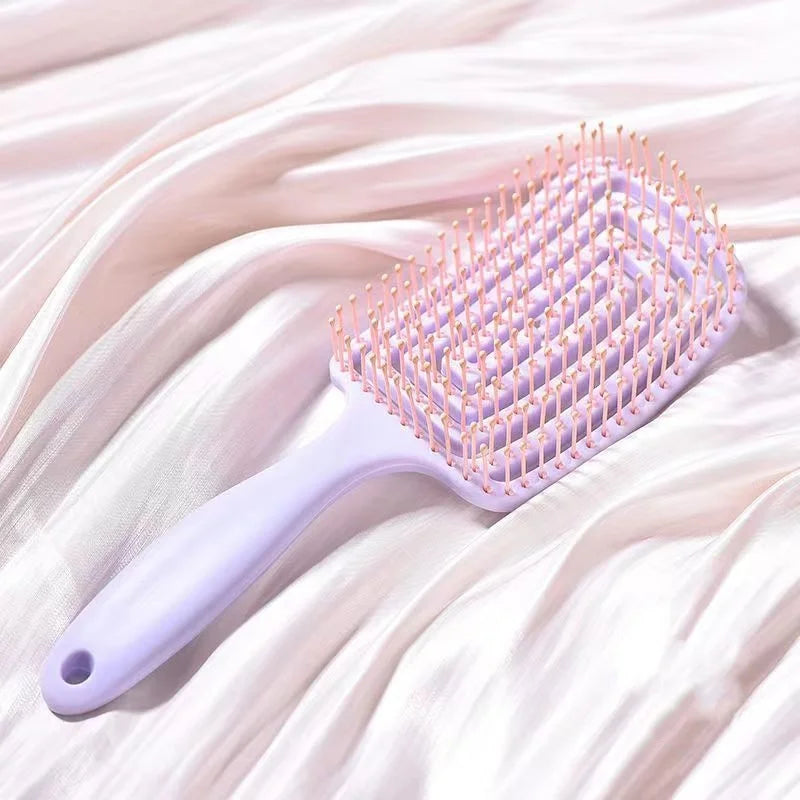 1 Pcs elastische Massagebürste – Hohl-Design, Entwirrbürste für schnelles Föhnen und Styling