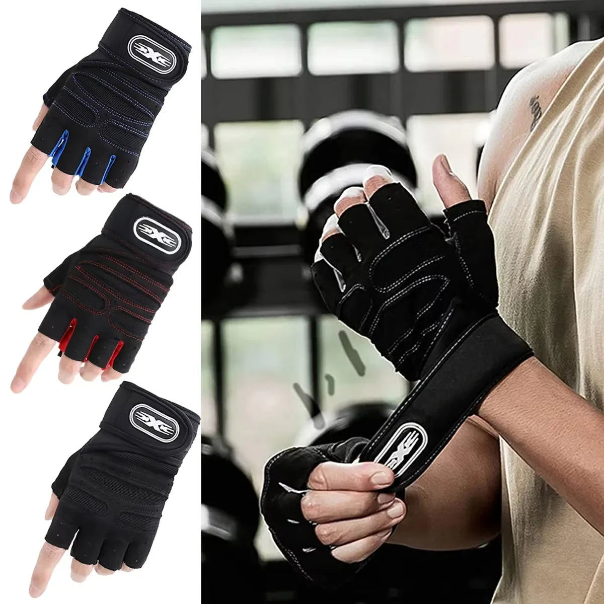 Unisex Fitnesshandschuhe mit Handgelenkstütze – Maximale Leistung, ultimativer Schutz