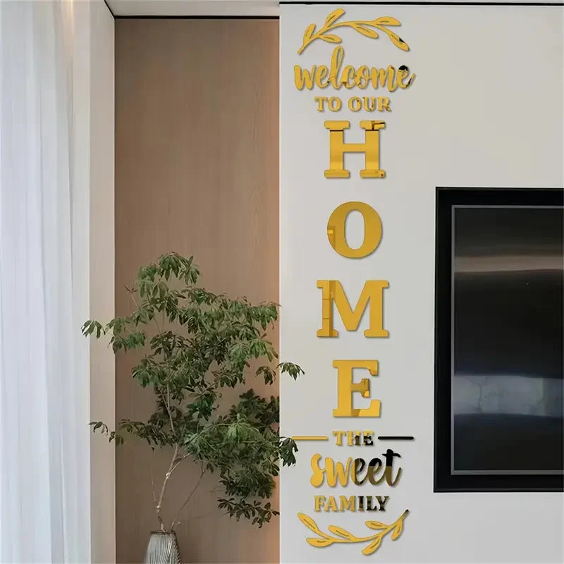 Englische Acryl-Spiegelbuchstaben – Wandsticker Deko