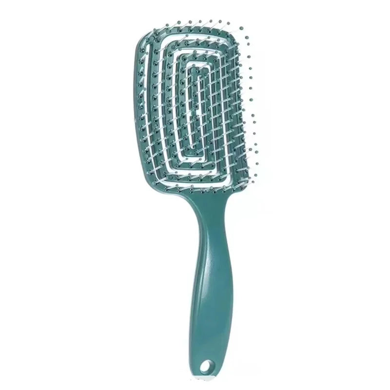 1 Pcs elastische Massagebürste – Hohl-Design, Entwirrbürste für schnelles Föhnen und Styling