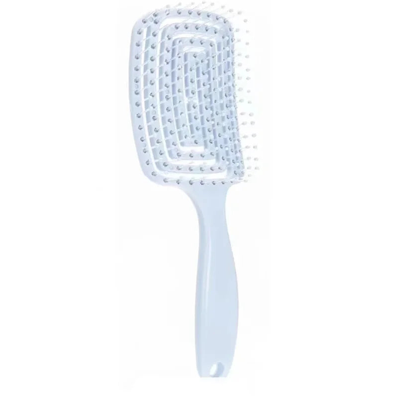 1 Pcs elastische Massagebürste – Hohl-Design, Entwirrbürste für schnelles Föhnen und Styling