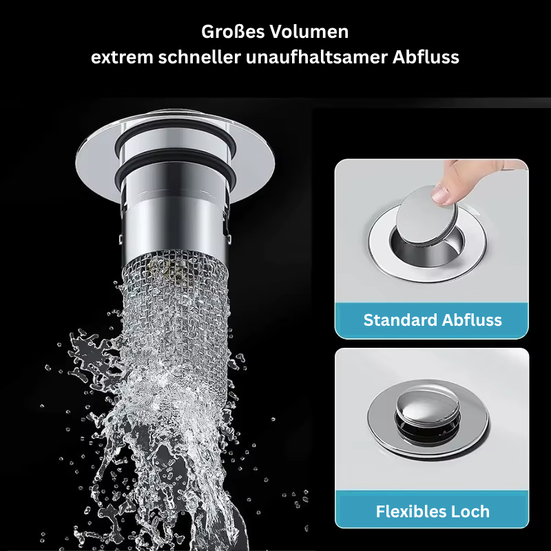 Abflussfilter aus Edelstahl – Anti-Geruch, Anti-Verstopfung, Pop-up-Design, rostfrei